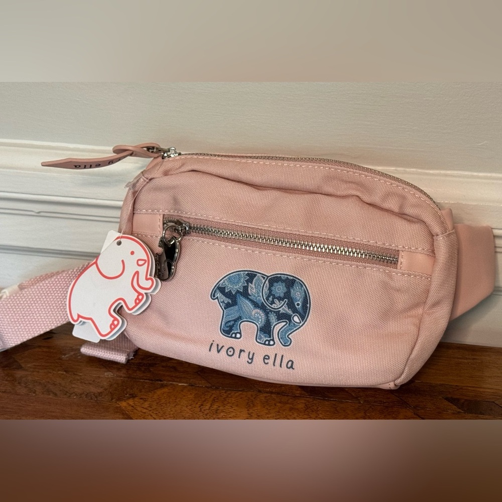 NWT Ivory Ella Pink Fanny Pack with Adjustable Strap